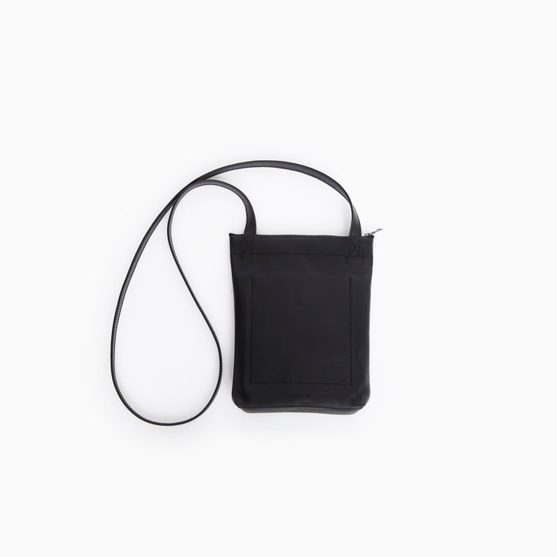 COS leather small pouch crossbody bag in black